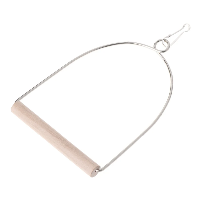 Parrot Hammock Toys Bird Swing Perch Wooden Stand with Metal Hook Small Birds Chew Toy Easy to Hang for Finch Canary