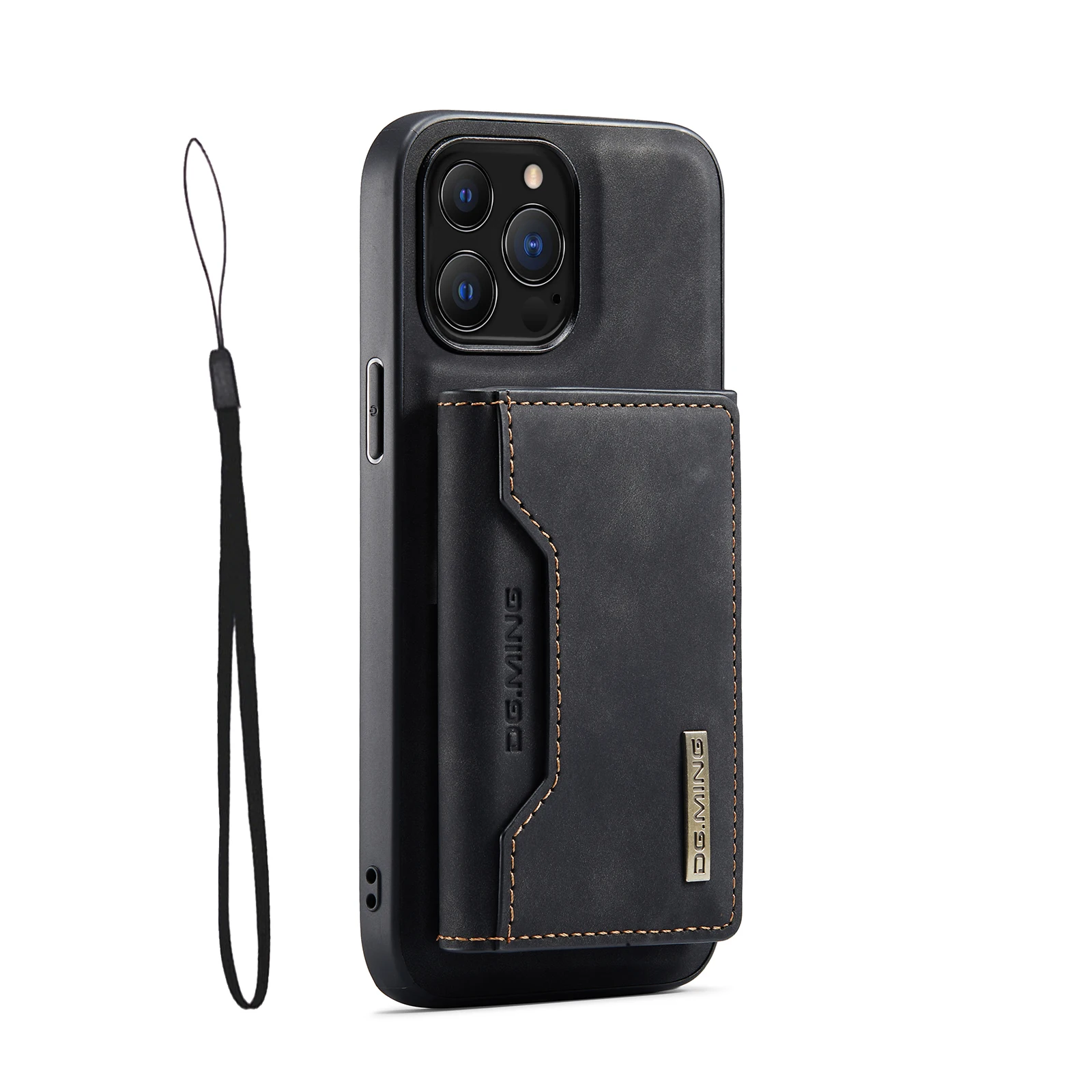 Streamlined 2-in-1 Wallet Case with Detachable Leather Card Holder