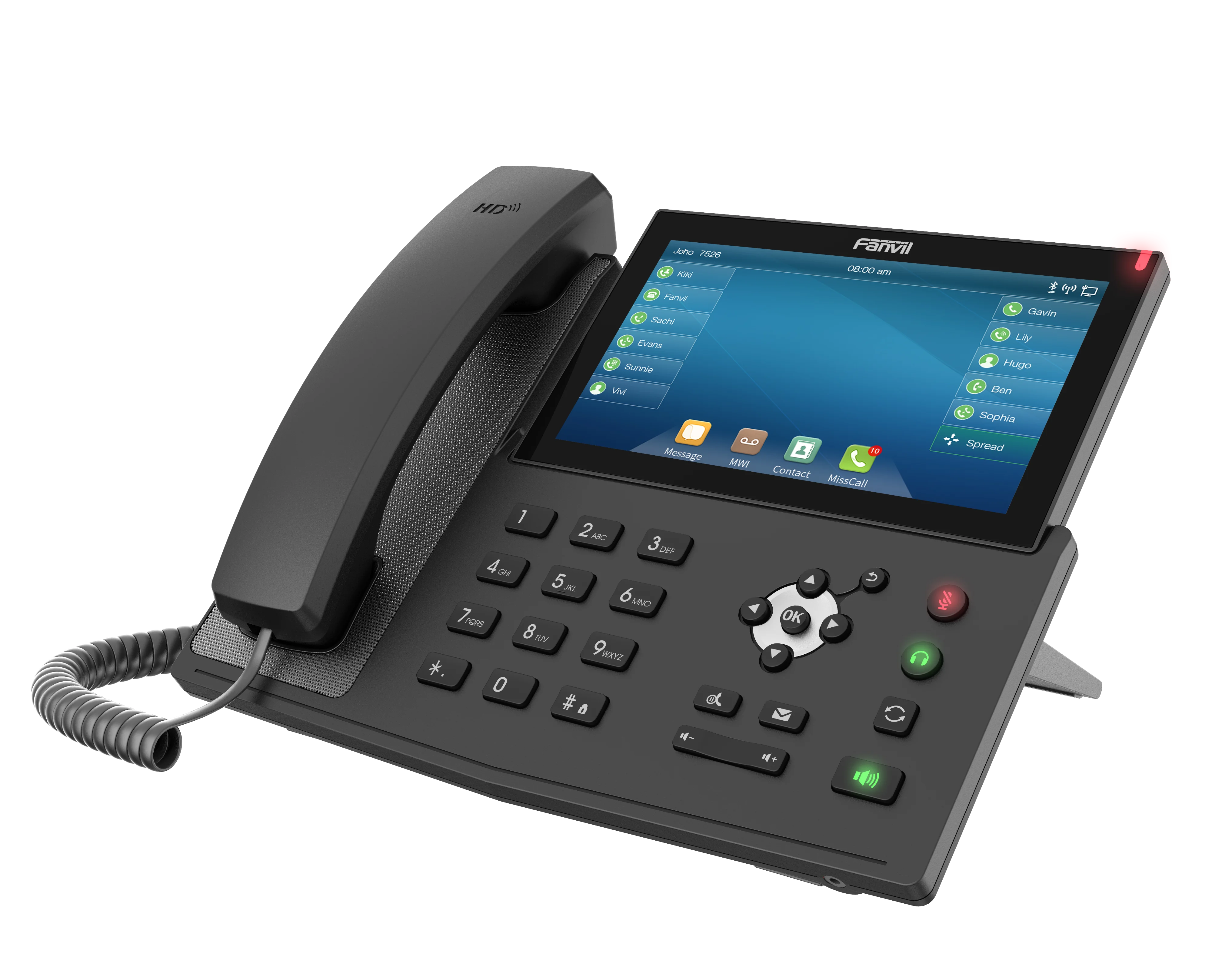 

7-дюймовый сенсорный экран Fanvil X7 Enterprise IP Phone 20 SIP Lines POE WiFi SIP-телефон VoIP Products