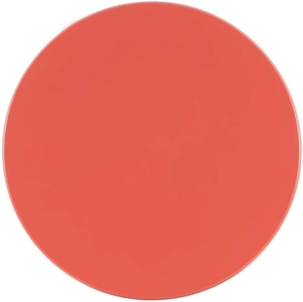 Coral Orange Wood Accent End Table with Storage, 24 Inch Height for Living Room Decor