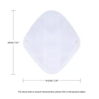 5 Pcs White Cotton Reusable Menstrual Pads Reusable Sanitary, Bamboo Cloth Pads For Heavy Flow Large Sanitary Pads Set With Win 2