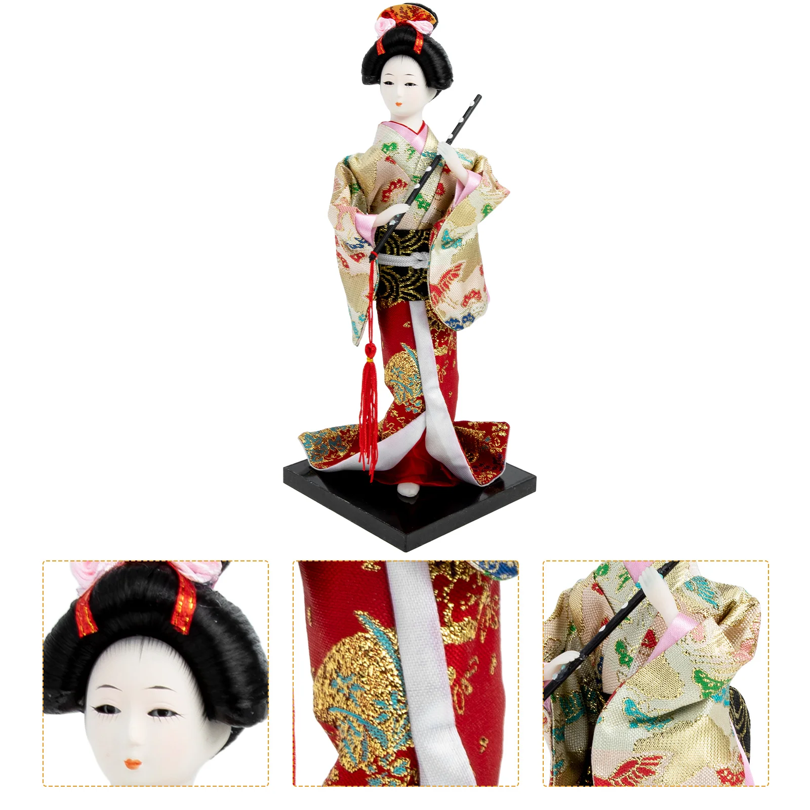 

Vintage Geisha Ornaments Office Japanese Style Desktop Adornment Cloth Creative