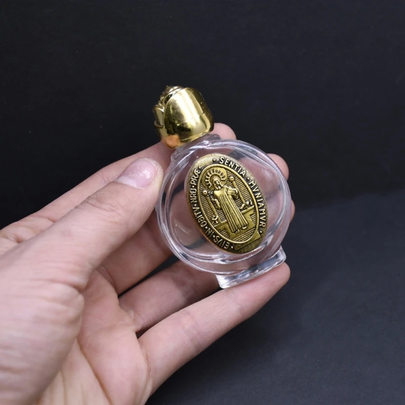 Holy Water Bottle Christian Catholic Blessed Baptism Water Bottle Glass Empty Bottles for Christian Religious Party 15ml holy water bottle