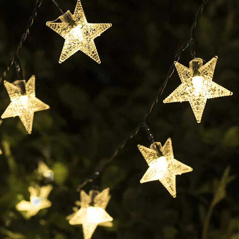 Solar-Powered Waterproof LED Fairy String Lights