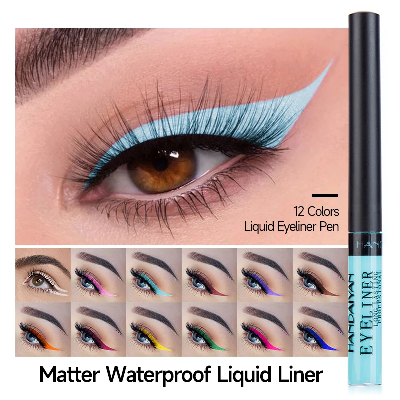Uv Light Neon Eyeliner Pen Eyes Makeup Red Waterproof Liquid Color Eye