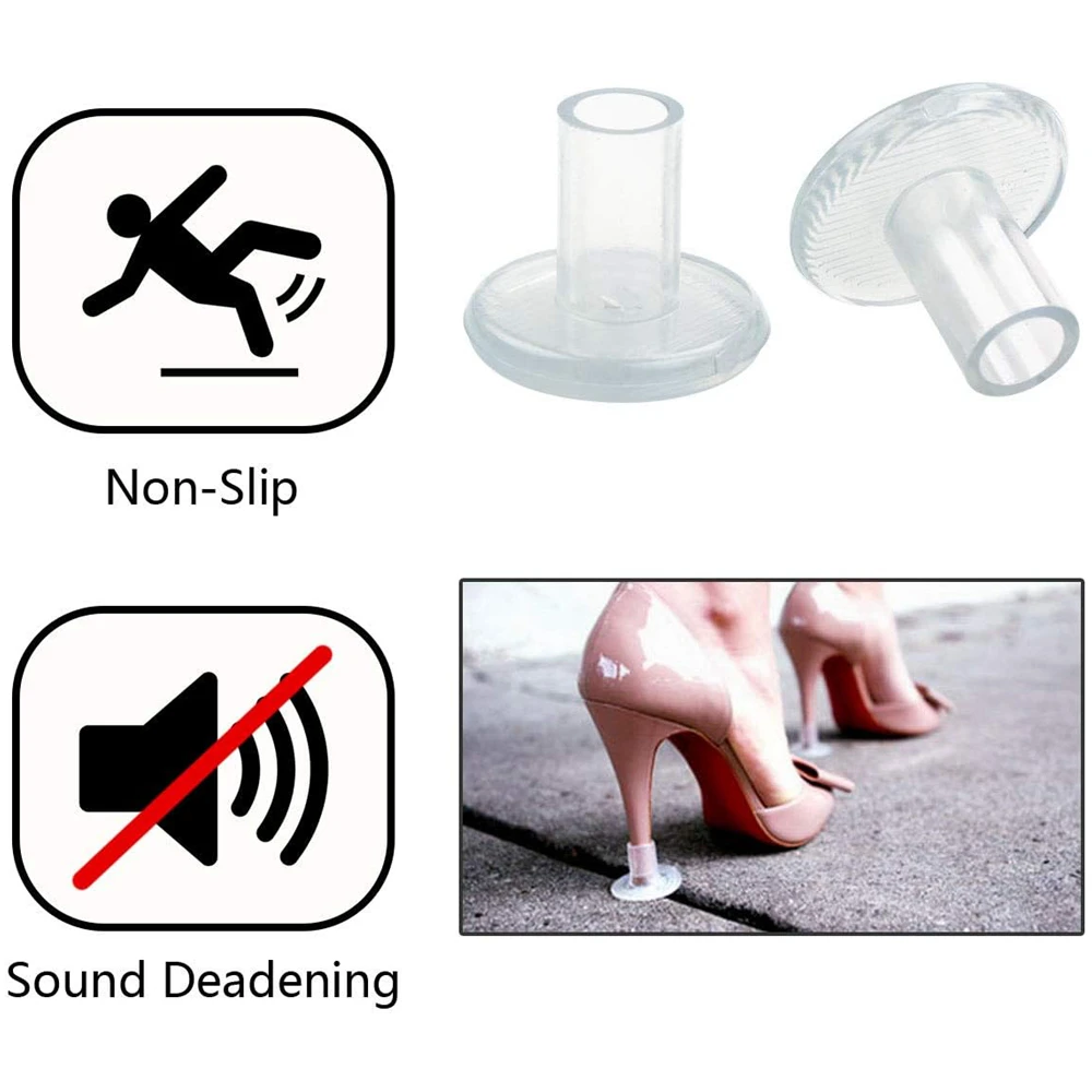 120 Pairs High Heel Protectors Latin Stiletto Dancing Covers Heel Stoppers Antislip Silicone High Heeler For Wedding Party Favor
