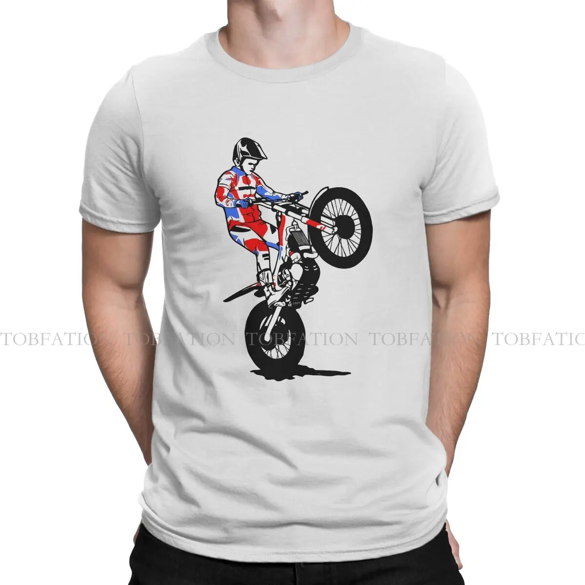 Dirt Bike Motocross Motor Sport Trial Moto Tshirt Homme Men Tees 4Xl 5Xl 6Xl 100% Cotone T Shirt