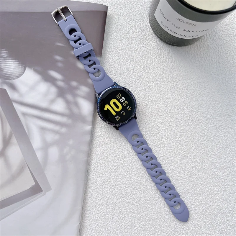 Enhanced Silicone Sport Watch Band with Air Holes, 20mm/22mm Strap