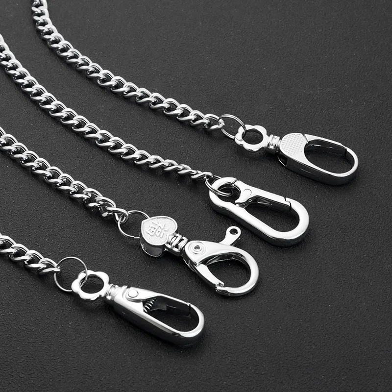 Unisex Punk Hip Hop Metal Ring Jeans Waistband Chain Accessory