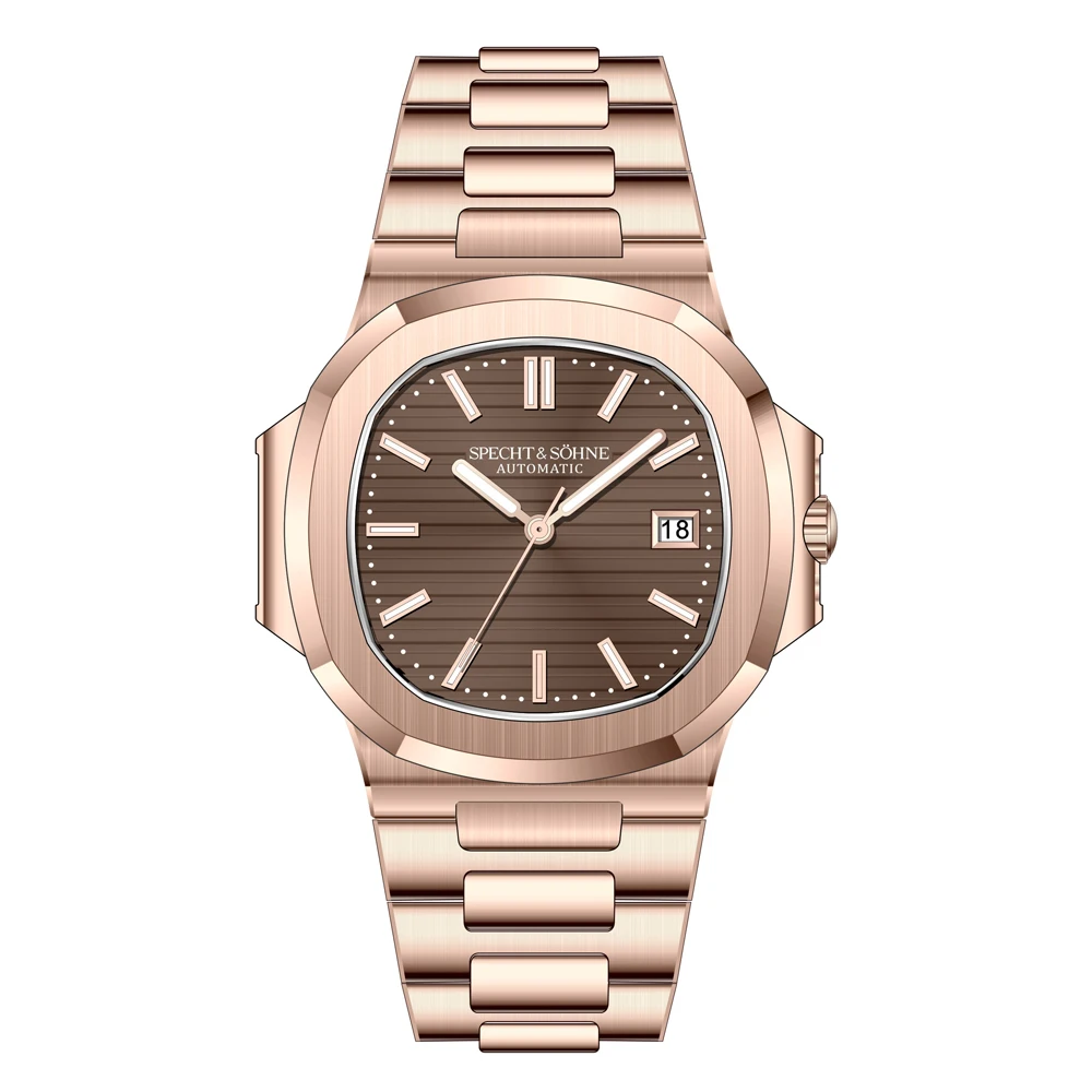 New Specht&Sohne Men s Watches Mechanical Watch Japan Miyota 8215 Movt Rose - Picture 29 of 36