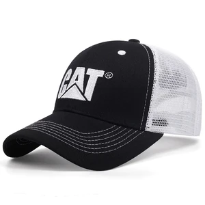 Mesh Hat Breathable Summer Men Baseball Hat Sports Casual Golf Hat Fashion Casual Women Sun Cap Embroidery CAT Adult Biker Cap