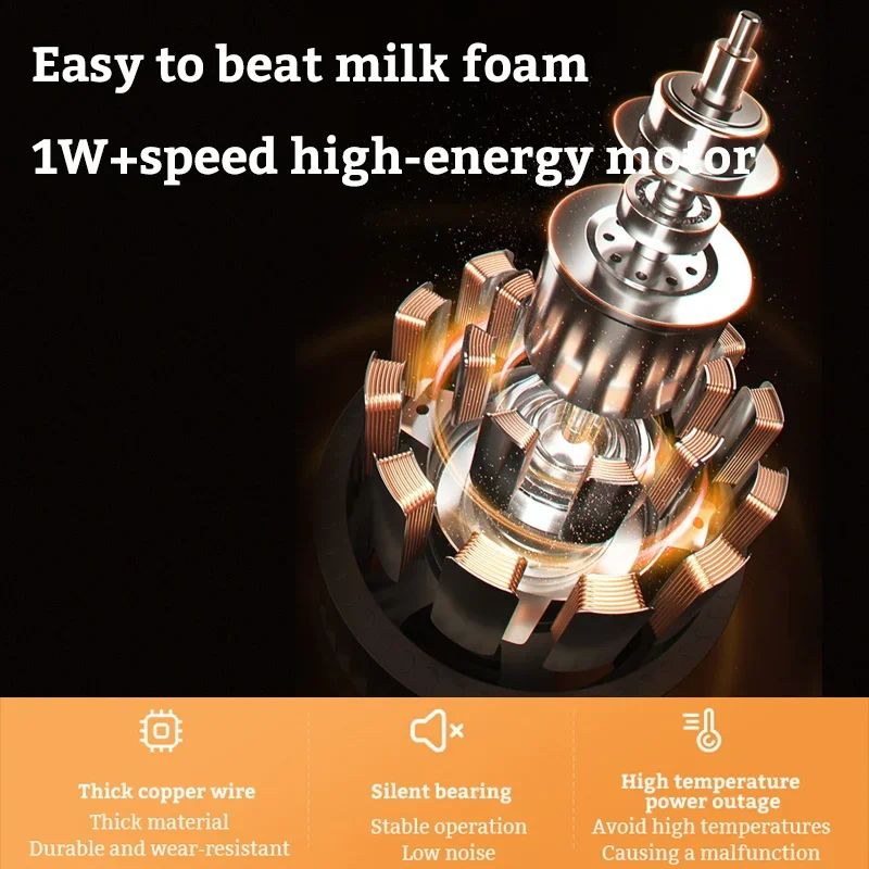 Electric Milk Frother USB Rechargeable Foam Maker Mixer Coffee Cream cappuccino Drink Frothing Wand Handheld Egg Beater 3 Speeds milk frother egg beater electric milk frother electric milk maker