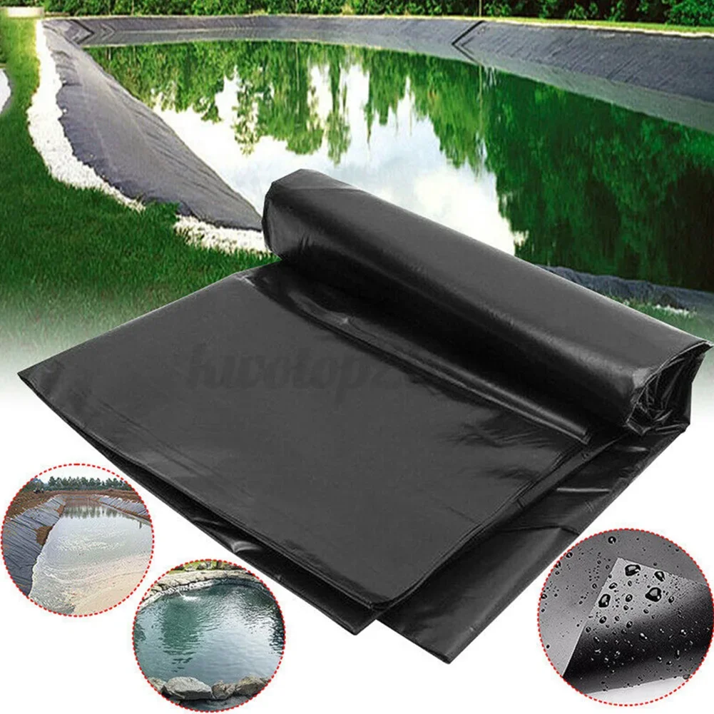 Fish Pond Liners HDPE Waterproof Black Fish Pond Liner Cloth Garden Pond Liners Cloth For Basin Lake Garden Pond Membrane