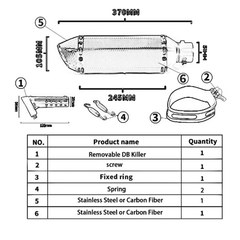 Motorcycle Exhaust Escape Mid Link Pipe Connect 51mm Muffler Systems For Yamaha X MAX XMAX 250 300 XMAX250 XMAX300 2017 - 2022 - Image 5