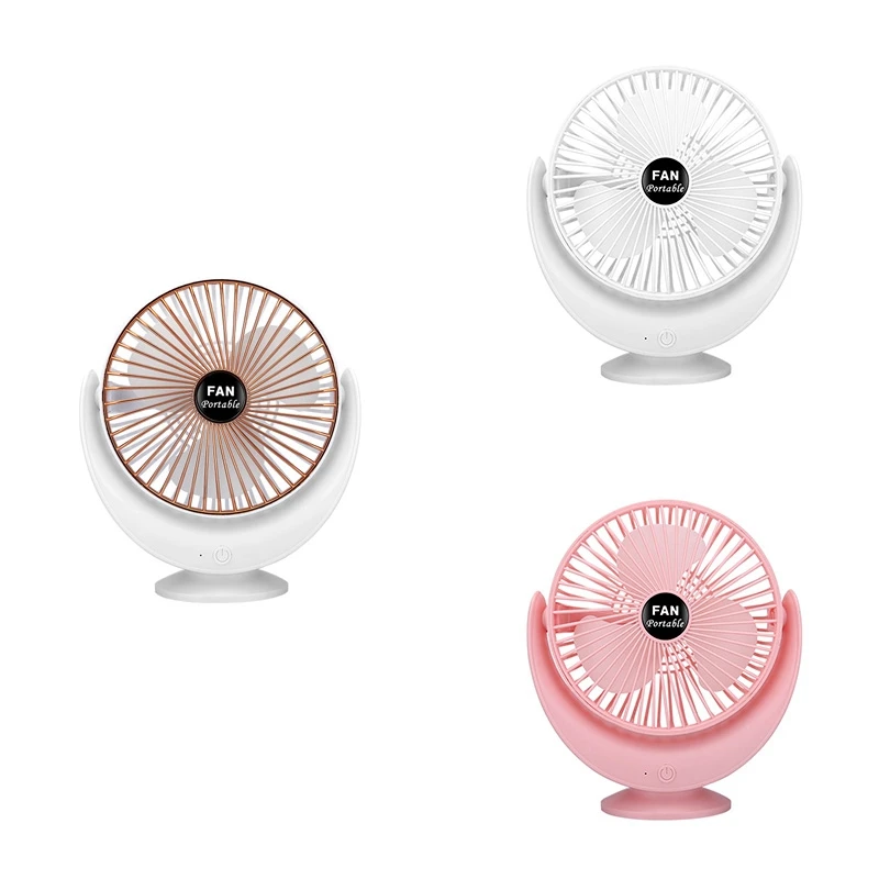 

3-Speed Adjustable Crescent Fan Desktop Office Dormitory Portable Mini USB Charging Fan