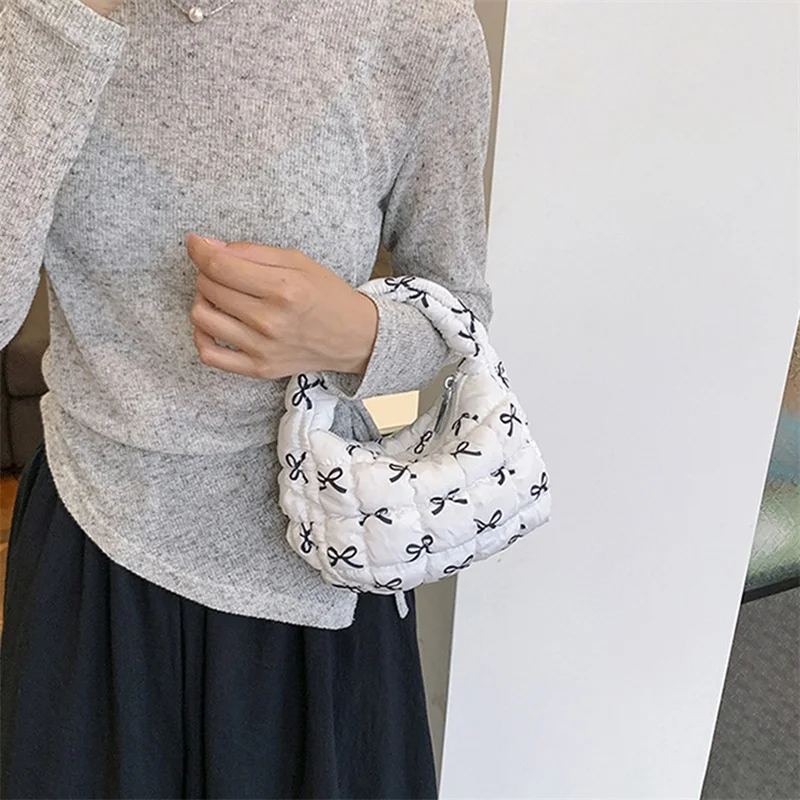 Women Quilted Tote Bag Lightweight Puffer Handbag Fashion Bubble Purse Clutch Bag