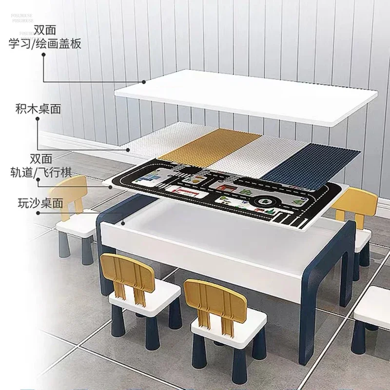 Multi-function Children Tables Large Size Boys Assembled Educational Toy Desk Home Children's Writing Desks Children's Furniture