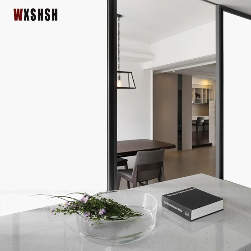 Blackout window film Self-Adhesive UV-Proof Anti Glare Roll Foils Privacy Protect for Home Office 90cm Width Opaque White window film window privacy film