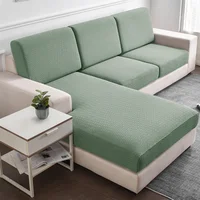 Jacquard Sofa Covers Soft Pure Sofa Seat Slipcover for Home Living Room Elastic L-Shaped Sofa Protector Chaise Lounge Seat Case 2