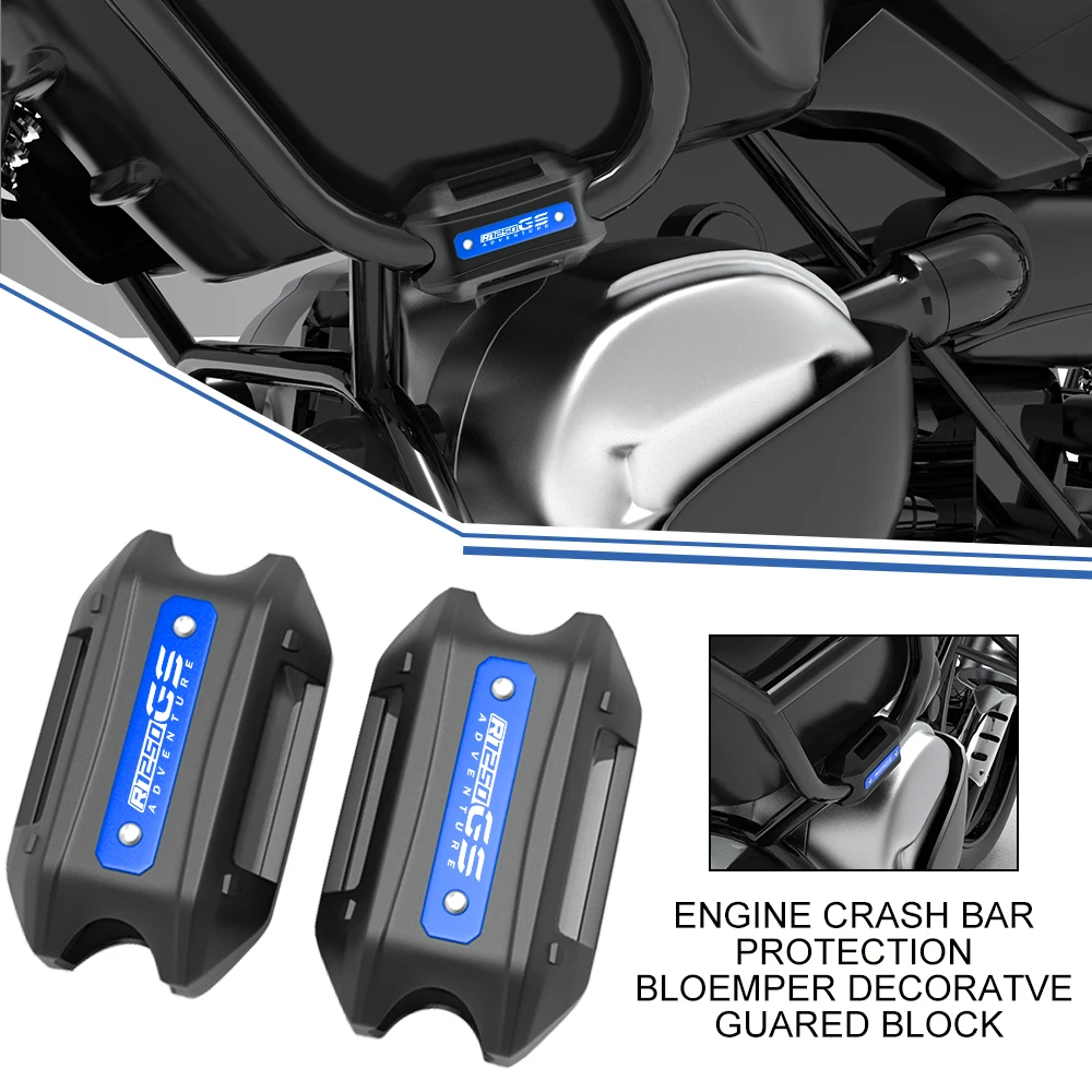 

R1250GS Adv For BMW R 1250 GS Adventure 2018 2022 R1250GSA R1250 GSA HP Engine Crash Bar Protector Bumper Guard Decorative Block