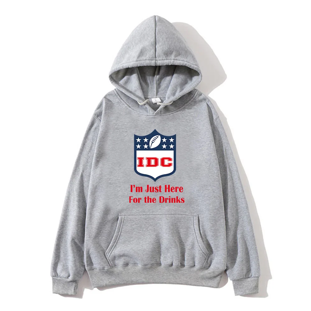 

I Don't Care IDC Football Hoodie O-neck Soft for Autumn/Winter Moletom Men/women Graphic Printing Clothes Casual Sudaderas Hoody