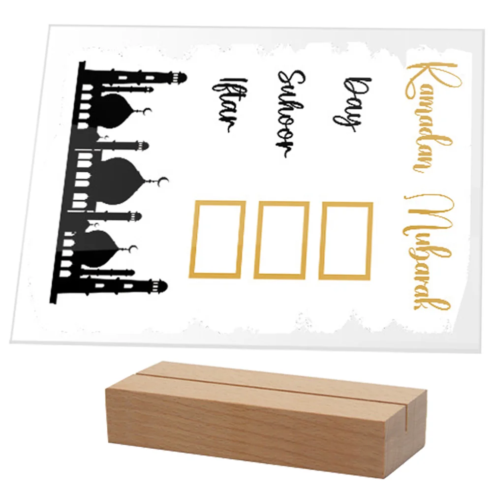 

Acrylic Table Ramadan Decoration Eid Tabletop Decorations Islamic for Home Moon Ornament Gifts