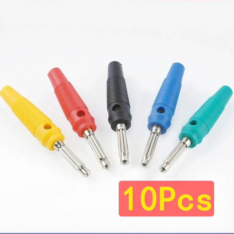 10 ชิ้น 4 มิลลิเมตร 32A Solderless ด้านข้าง Stackable Banana Plug High Current ฉนวน Shrouded Connector 1