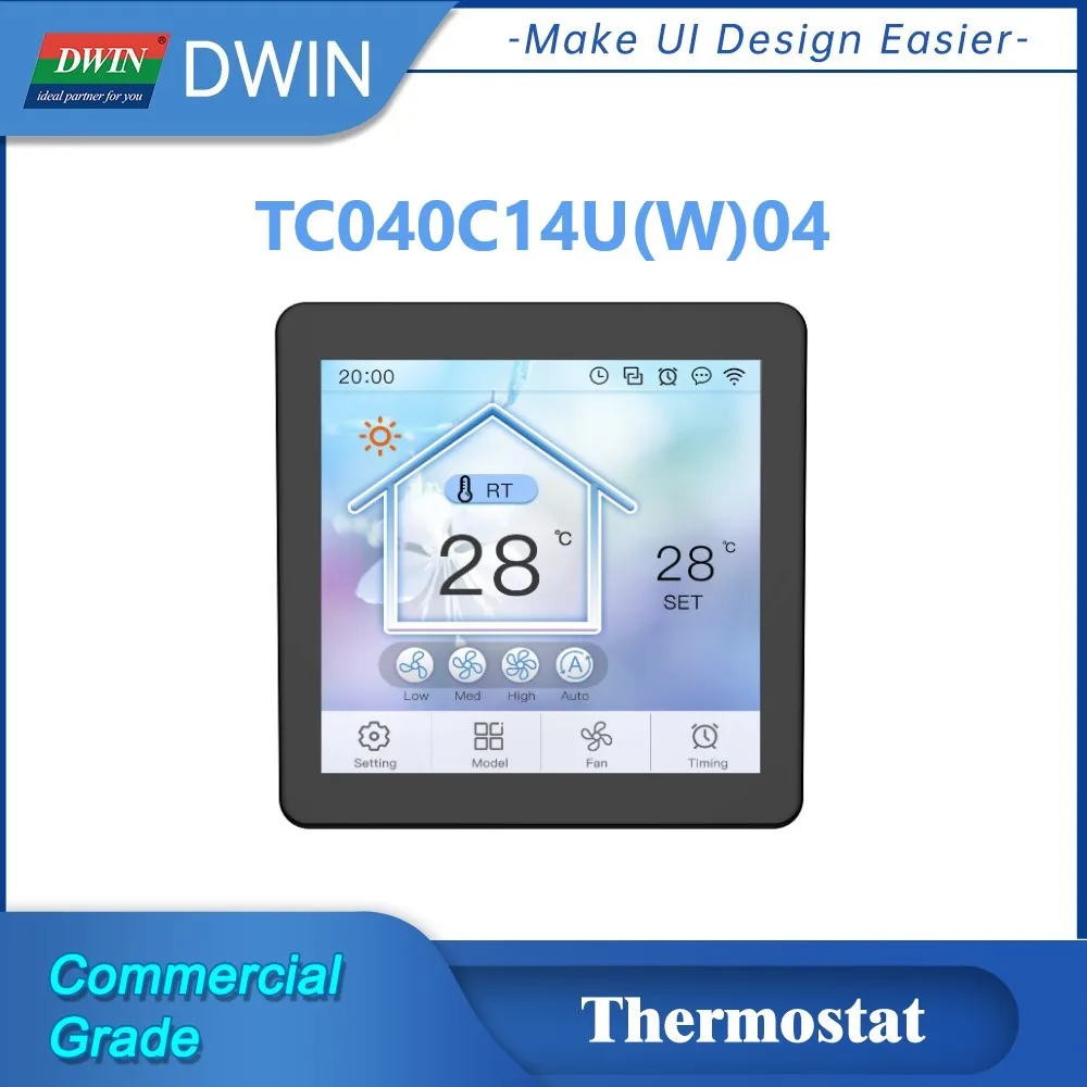 

DWIN 4.0 Inches 480*RGB*480 16.7M Colors IPS TFT LCM Touch Screen Wi-Fi Thermostat Smart Home Application Wall Mounted Panels