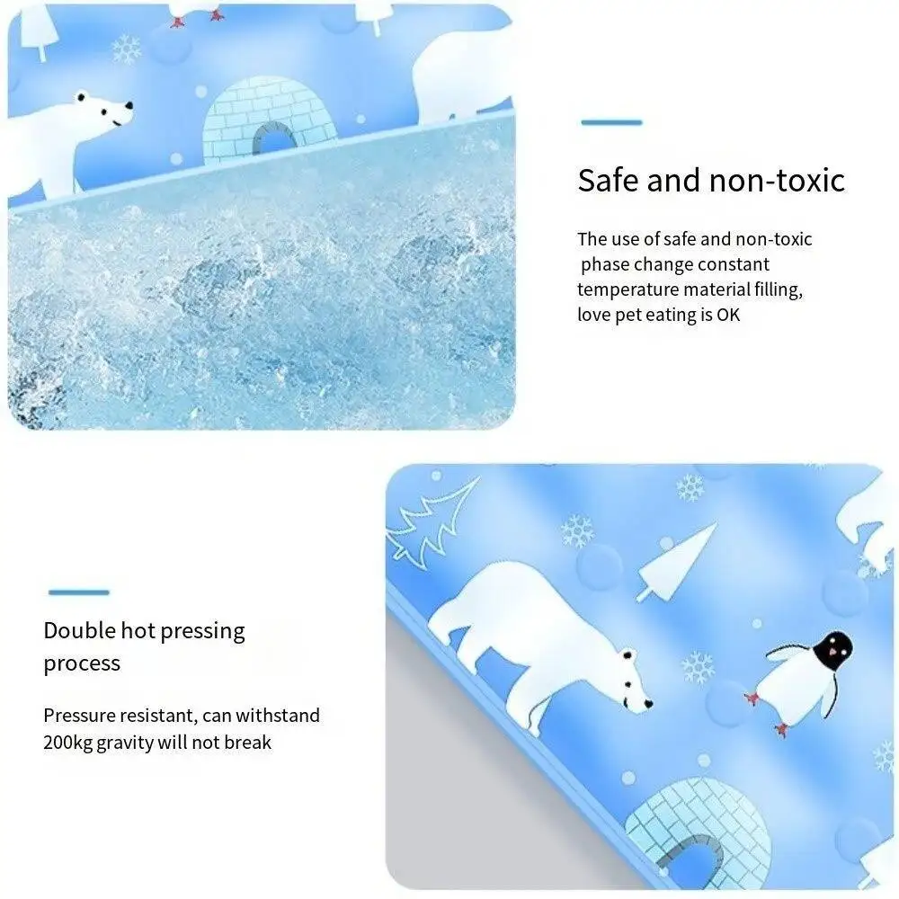 Pet Cooling Mat Ice Gel Bed For Dogs Portable Comfortable Durable_voghion.com