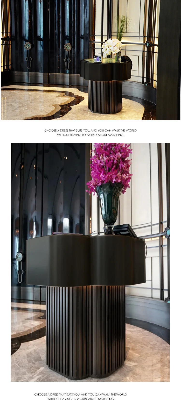 Description Picture 4 of itemLectern Reception Counter Desk Cashier Table Store Reception Desk Office Podium Church Theke Rezeption Beauty Salon Furniture