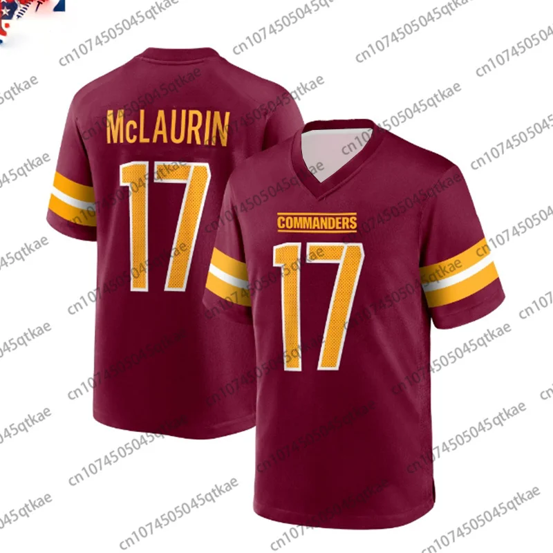 American Jersey SublimationFootball TShirt Washington Commanders No.17 Rugby Jersey Breathable Sports Large Size Unisex Tshirt