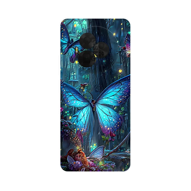 Flower Wolf Silicone Phone Cover - Soft TPU Shockproof Bumper