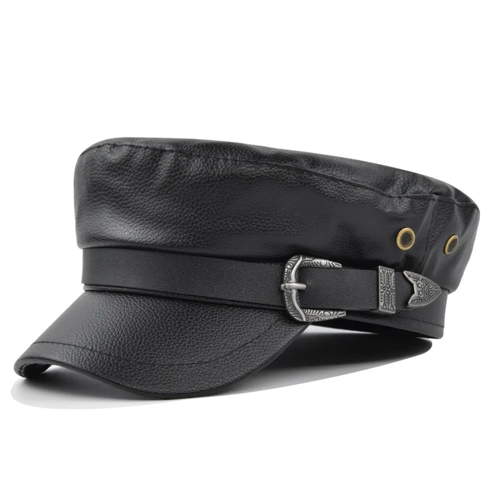 

Women Berets Hats For Brim Newsboy Caps PU Material 56-58cm Metal Buckle Decoration Flat Naval Octagonal 2023 New BL0111
