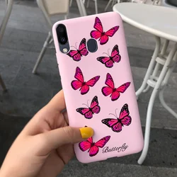 Stylish Cartoon Sunflower Soft Silicone Phone Back Cover for Galaxy M20 (Pink 1621)