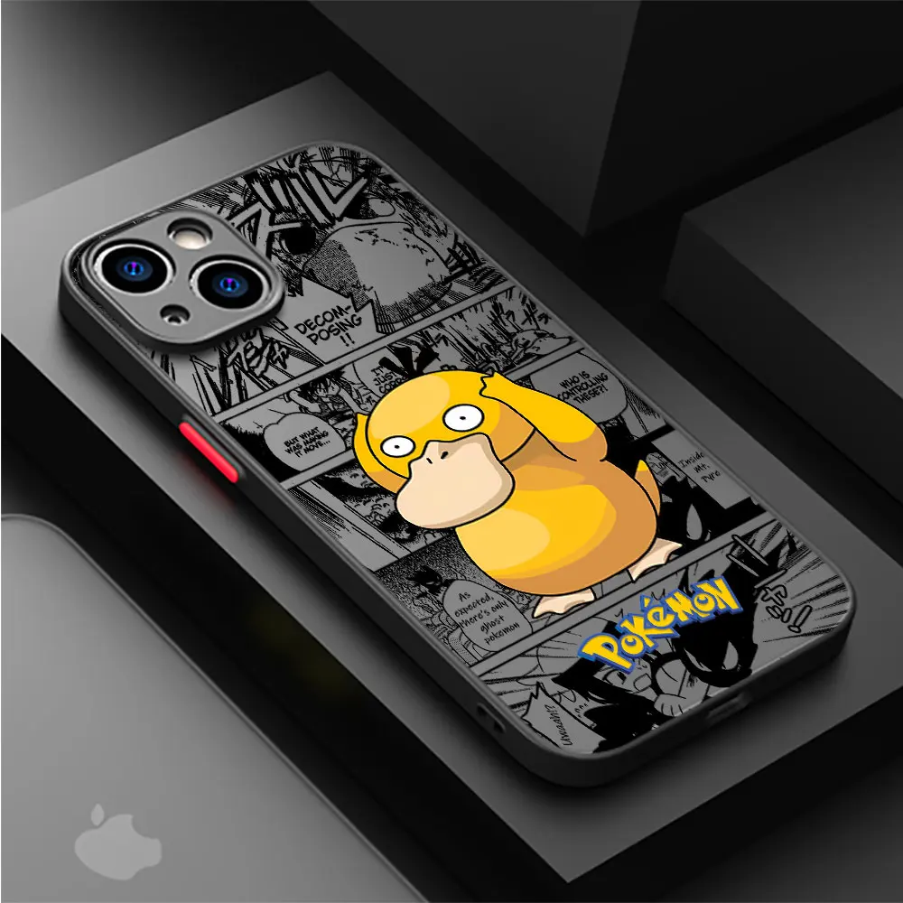 Pokemon Pikachu Gengar Phone Case for Apple iPhone 14 Pro Max 13 12 Mini XR XS X 8 Plus 15 Pro 11 Pro 7 6S SE Cover Print Soft