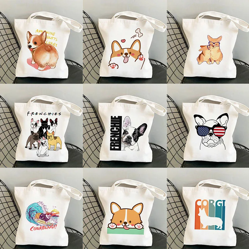 

Fashion Student Book Bag Dog Cute Cat Women Shopping Bag Large Capacity Shopper Bag Shoulder Bags Tote Handbags холщовая сумка