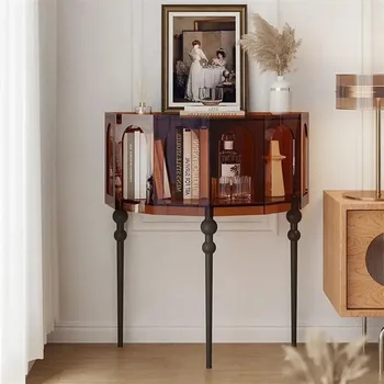 Consolle alla moda in acrilico con portaoggetti Consolle moderne e minimaliste romane Mobili industriali Chic Consola Mueble