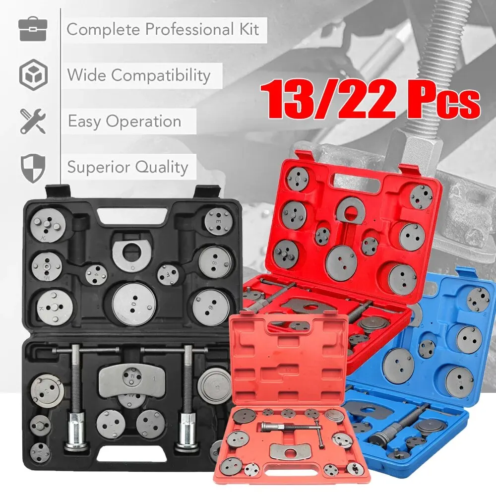 13/22Pcs Pinza Freno A Disco Universale Per Auto Rewind Back Brake Kit Di Attrezzi Per Compressore A Pistone Per Audi Bmw Ford Garage Strumenti Di Rip