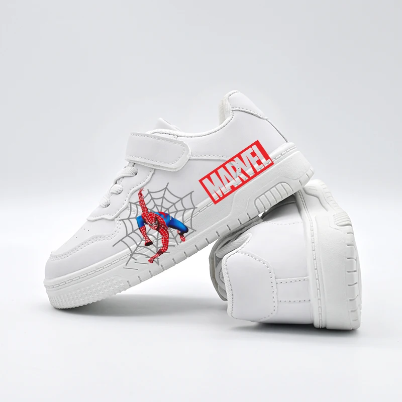 Marvel Kids Shoes - Boys White Breathable Casual Sneakers With Cartoon Print