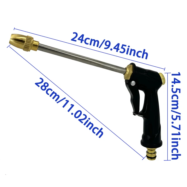 Long Handle Spray Gun High Pressure Car Wash Foam Gun Multi-Functional Courtyard Daily Watering Sprinkler Garden Hose Nozzle 3