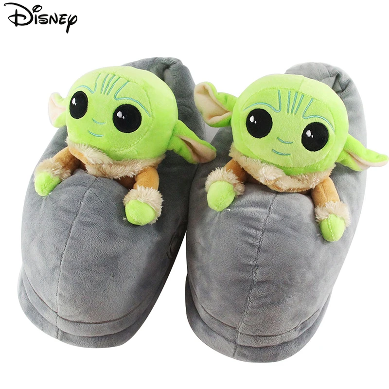 Disney Star Wars Baby Yoda Stuffed Toys Mandalorian Slippers Keep Warm