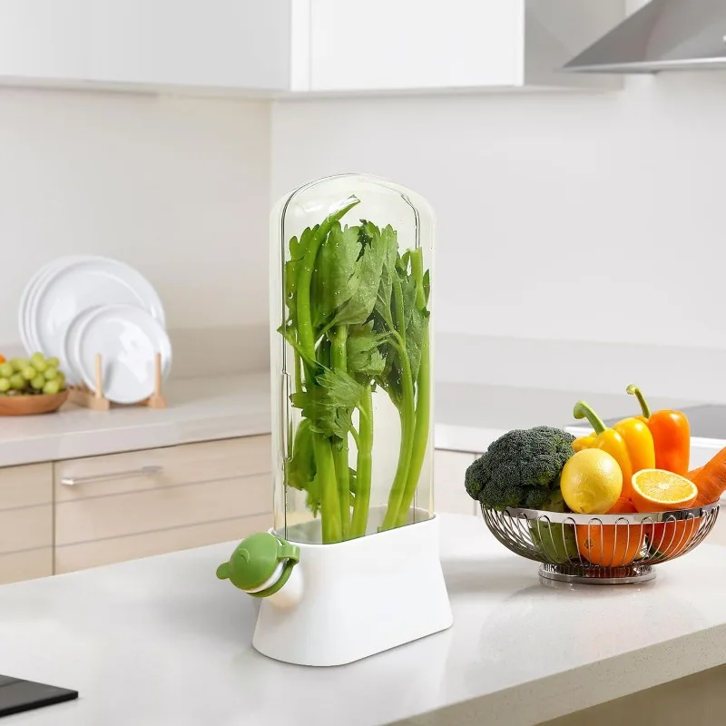Saving Cilantro Container-Clear Herb Saver for Cilantro, Mint & Asparagus-Herb Savor Bottle Fresh Storage