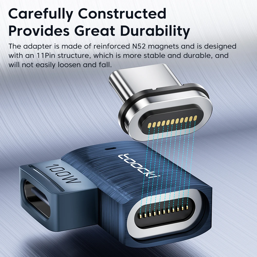 100W Magnetic OTG Adapter USB Type C To Type C Fast Charging Convertor For Samsung Xiaomi Huawei Macbook Laptop