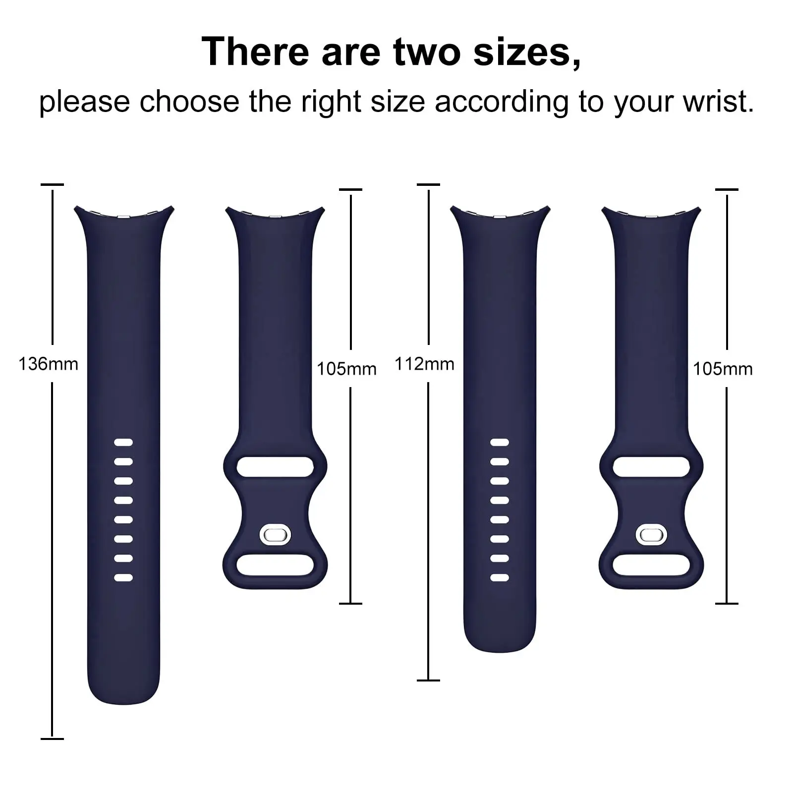 No Gap Silicone Strap for Smartwatch - Sporty and Active Wristband Bracelet Accessory