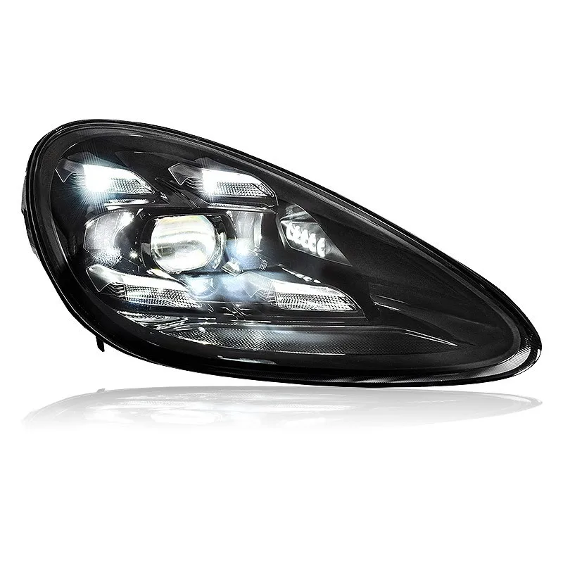 포르쉐 카이엔 LED 헤드라이트 프로젝터 렌즈용 자동차 조명, 2011-2014 전면 DRL 매트릭스 LED 헤드 램프, 자동차 액세서리