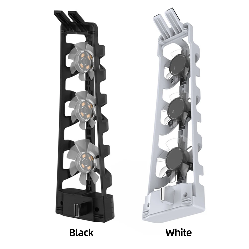Cooling Fan Radiator 5500&plusmn;1100 RPM Vertical Stand Rear Host Cooling Fan LED Blue Light with USB Port Upgrade Gaming Accessories