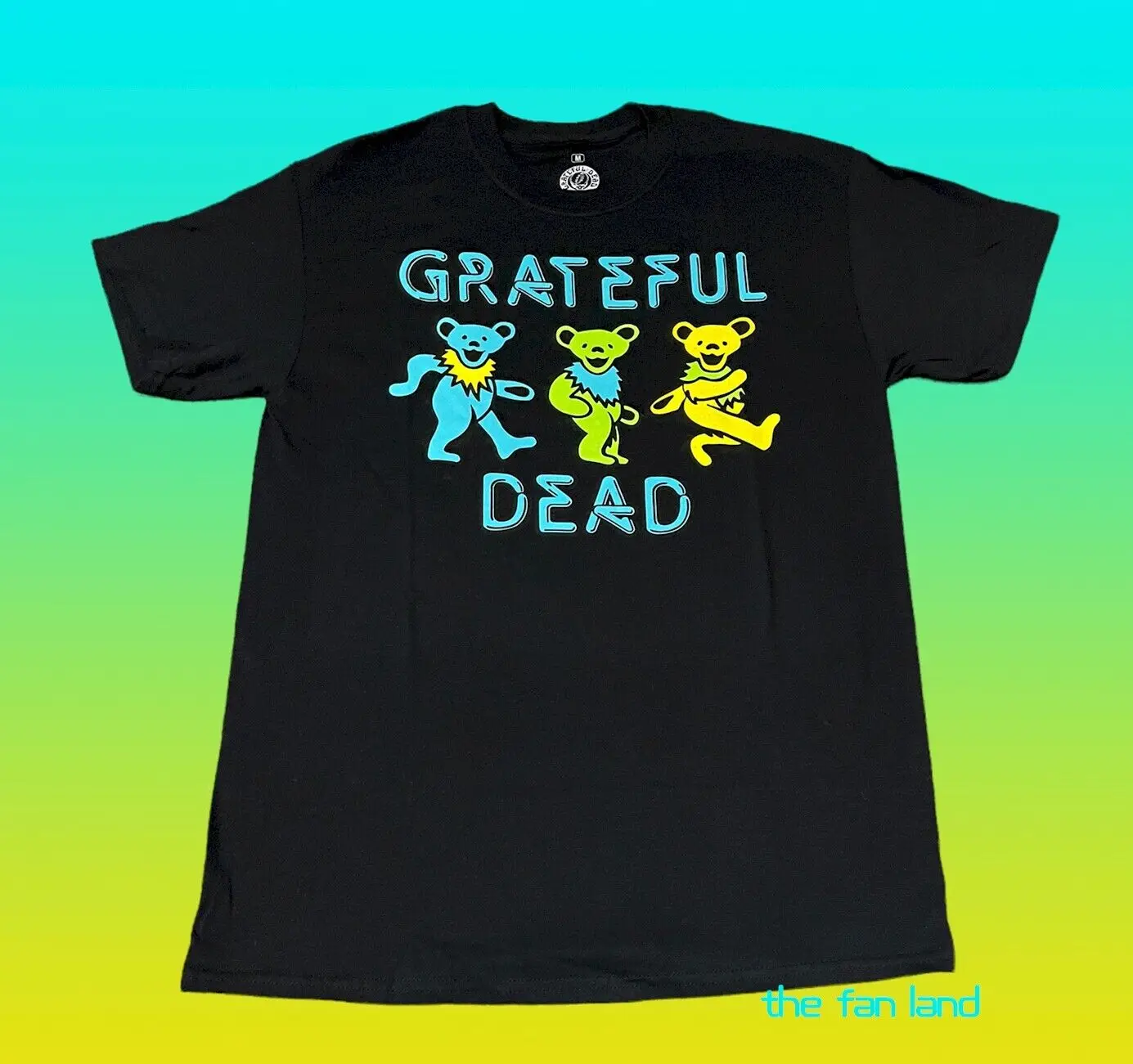 New Grateful Dead Head Bear Dancing T-Shirt Da Concerto Vintage Da Uomo