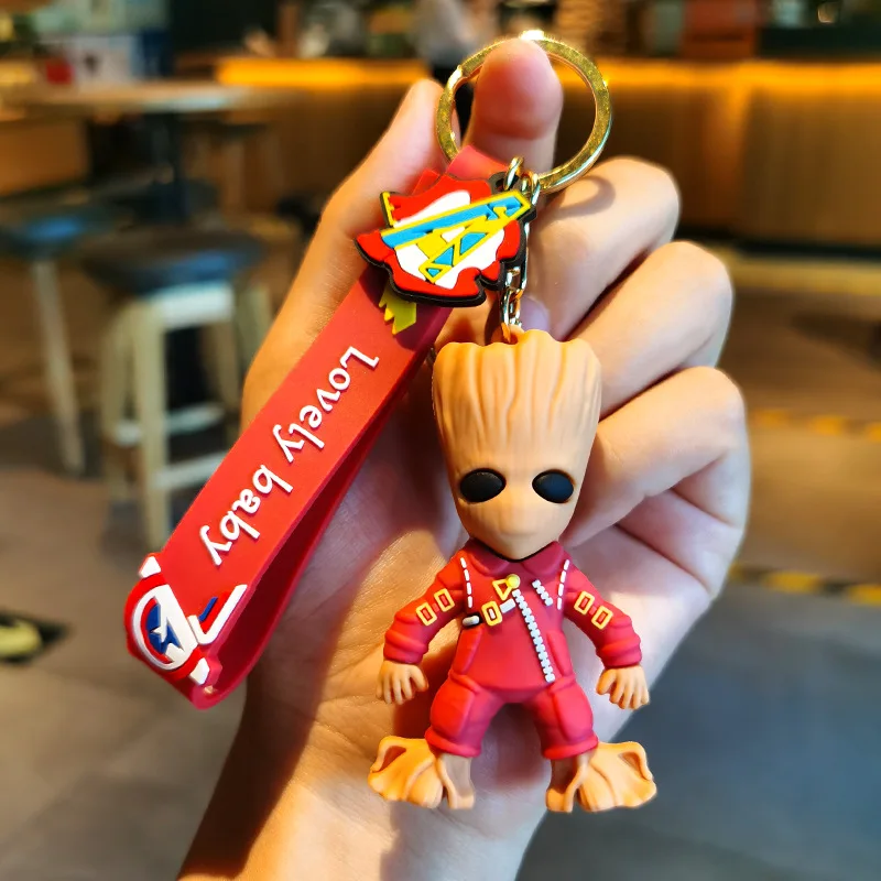 Disney-Porte-clés Groot Version Q, Homme Arbre, Mignon Oreo, Gardiens de la  Galaxie, Pendentif Sac à Dos, Figurine de Dessin Animé, Jouet Cadeau