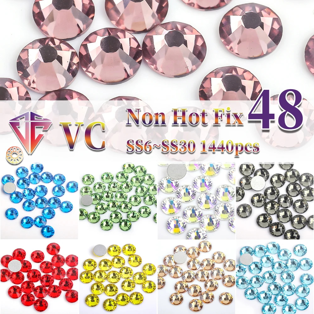 Premium Quality Glass Crystal Rhinestones - Flatback Glitter Stones for Nail Art and DIY Crafts