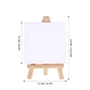 3pcs/6pcs Mini Canvas And Easel Set Mini Canvas Panels Mini Wood Easels,  For Kids Drawing, Oil Painting And DIY Graffiti 2